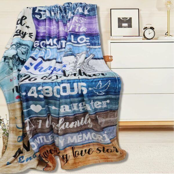 Anniversary Blanket Vintage Colors Gift For Her Him