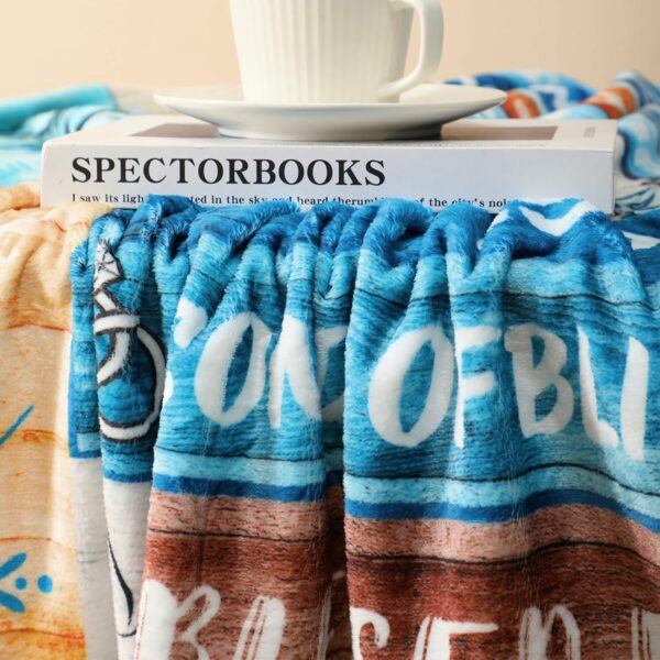 Anniversary Blanket Vintage Colors Wooden Pattern Gift